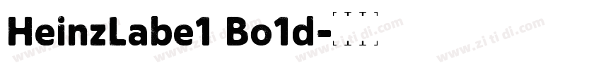 HeinzLabe1 Bo1d字体转换